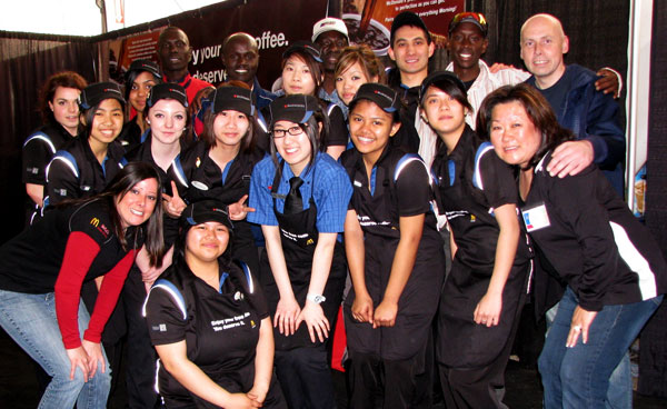 Group picture of Vancouver McDonald's team members